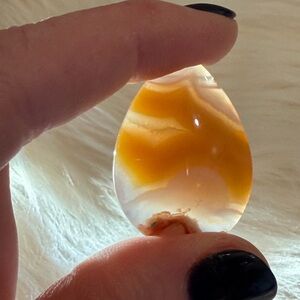 Teardrop Flower Agate Cabochons 8 pcs plus strand of beads